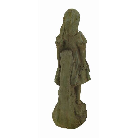 3 Pc. Adventures in Wonderland Alice White Rabbit & Mad Hatter Cement Statue Set - Picture 3 of 7